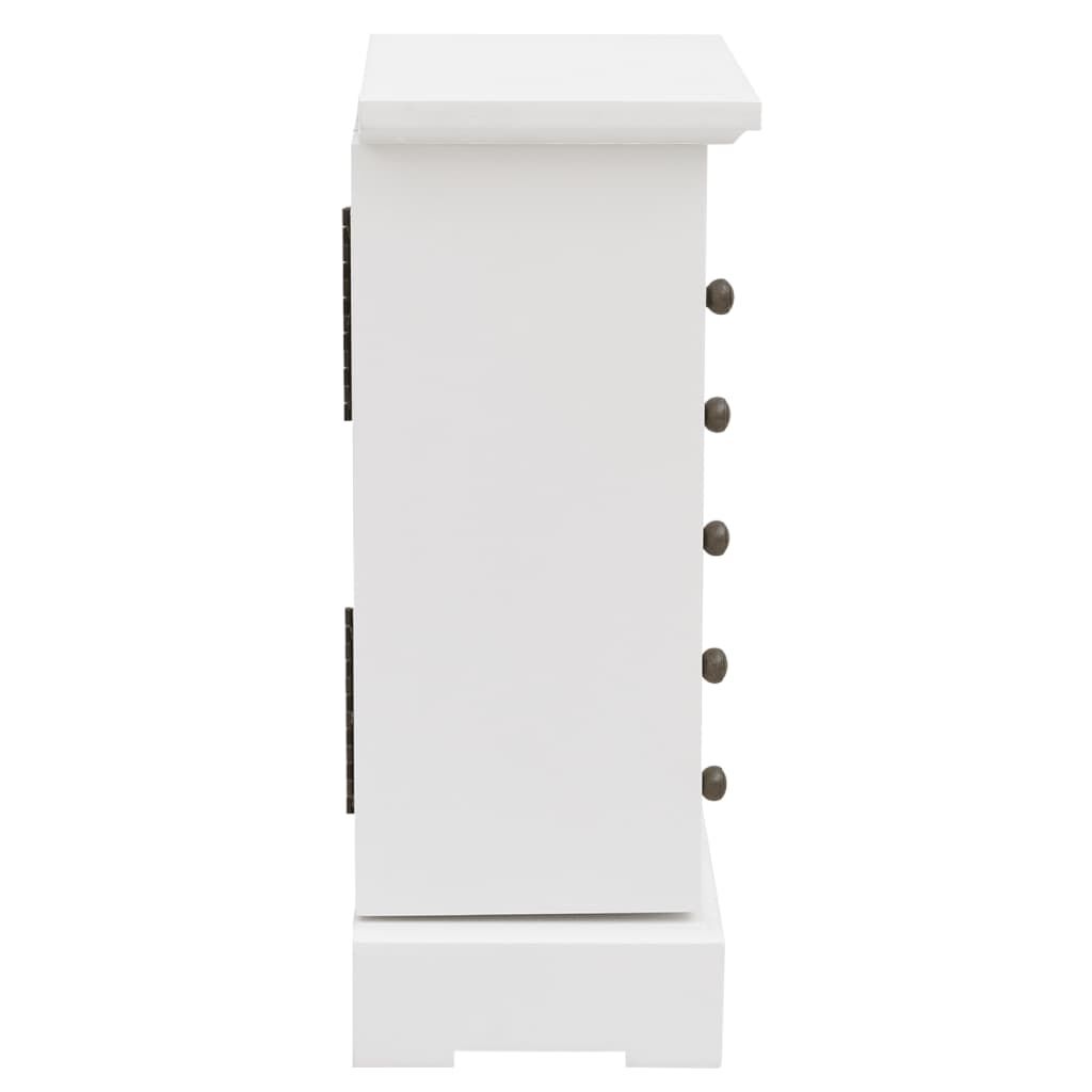 vidaXL Jewellry Case with Mirror MDF 25x13.5x34 cm