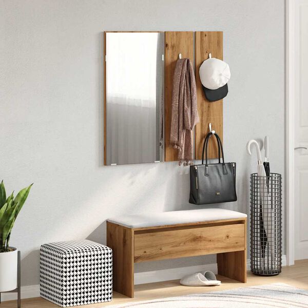 vidaXL Hallway Furniture Set Artisan Oak Engineered Wood