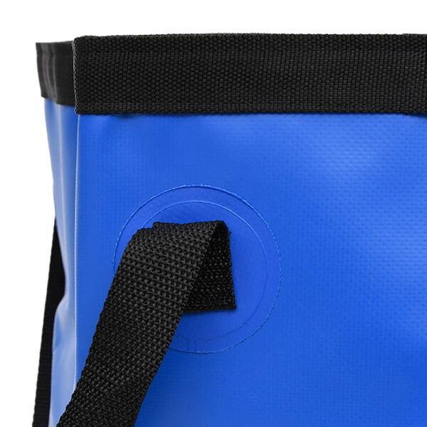 vidaXL Folding Buckets 2 pcs Blue 20 L PVC