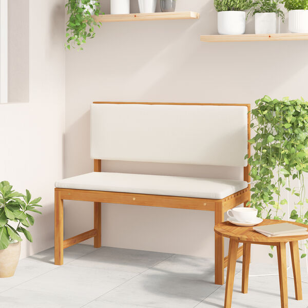 vidaXL Garden Bench with Cushions 100x50x91 cm Solid Wood Acacia