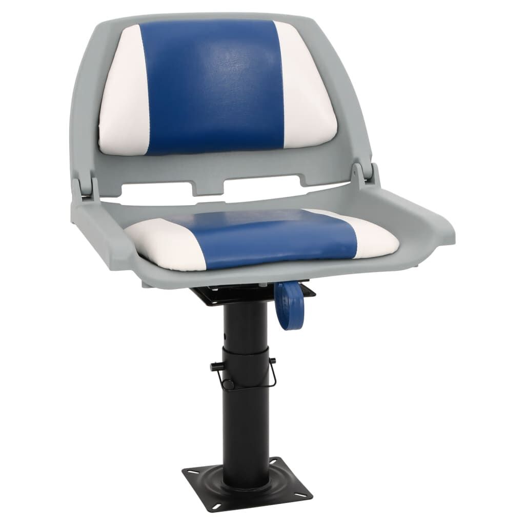 vidaXL Boat Seat with Pedestal Height Adjustable 360° Rotatable