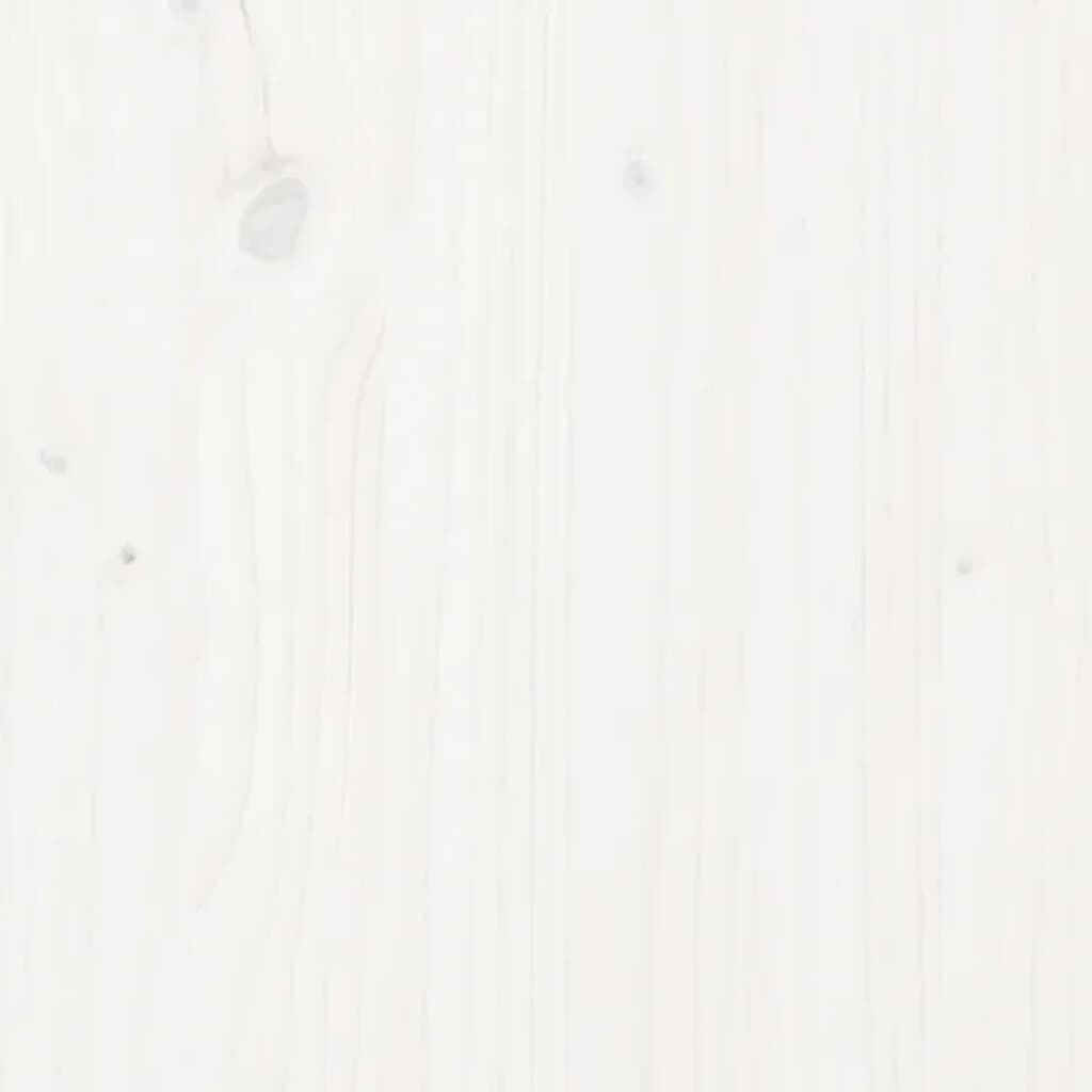 vidaXL TV Cabinet White 110x34x40 cm Solid Wood Pine