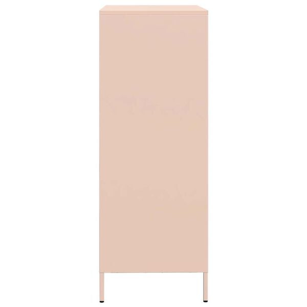vidaXL Highboard Pink 68x39x101.5 cm Steel
