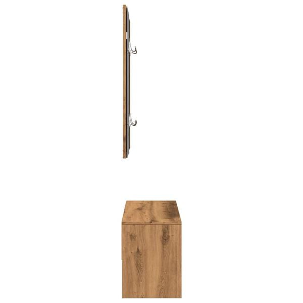 vidaXL Hallway Furniture Set Artisan Oak Engineered Wood