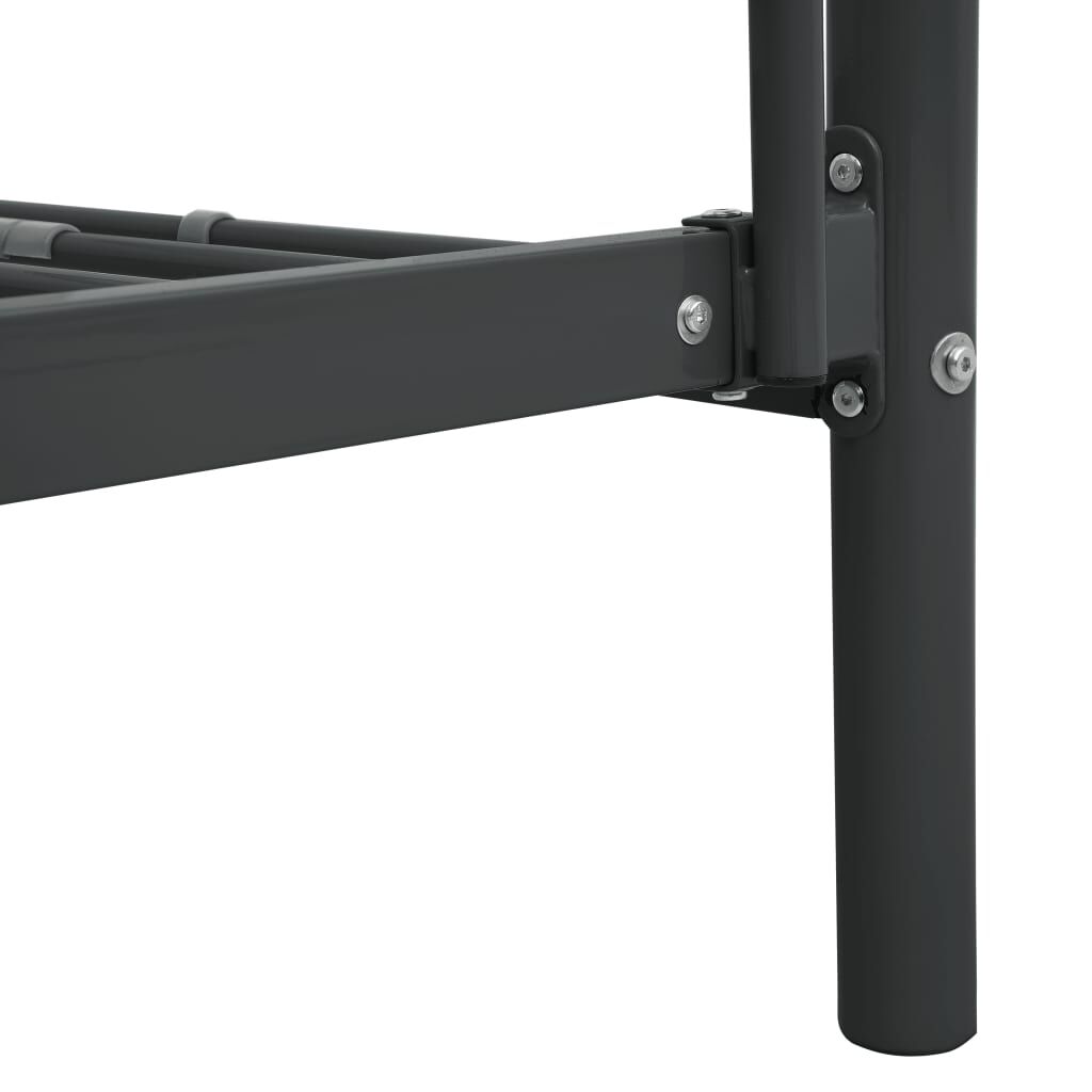 vidaXL Bunk Bed Frame without Mattress Black Metal 140x200 cm/90x200 cm