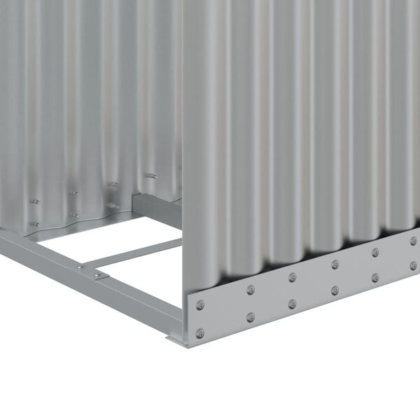 vidaXL Log Holder Silver 40x45x100 cm Galvanised Steel